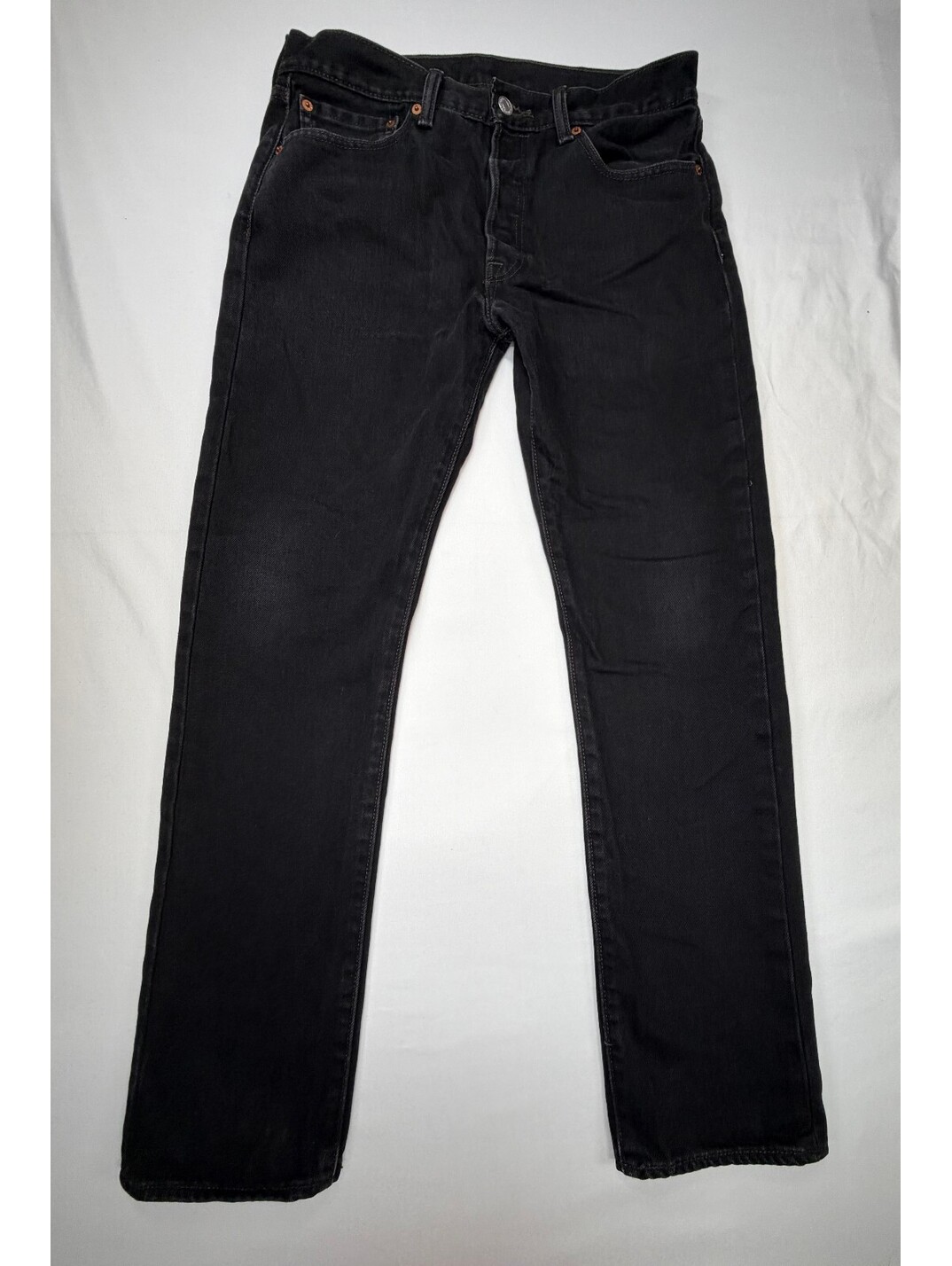 Levi Strauss 501 Men's Jeans Straight Leg Zip Fly Mid-Rise Size 32 Black